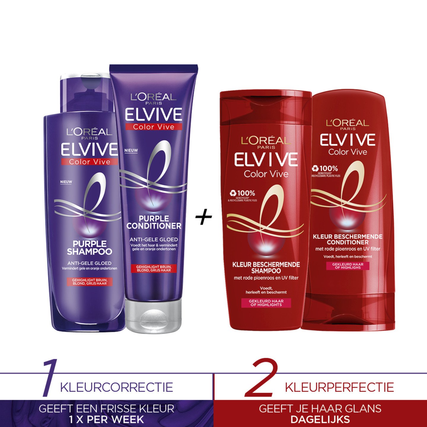 Elvive Purple shampoo blond haar highlights textuur
